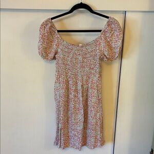 Roxy Pink Floral Mini Dress